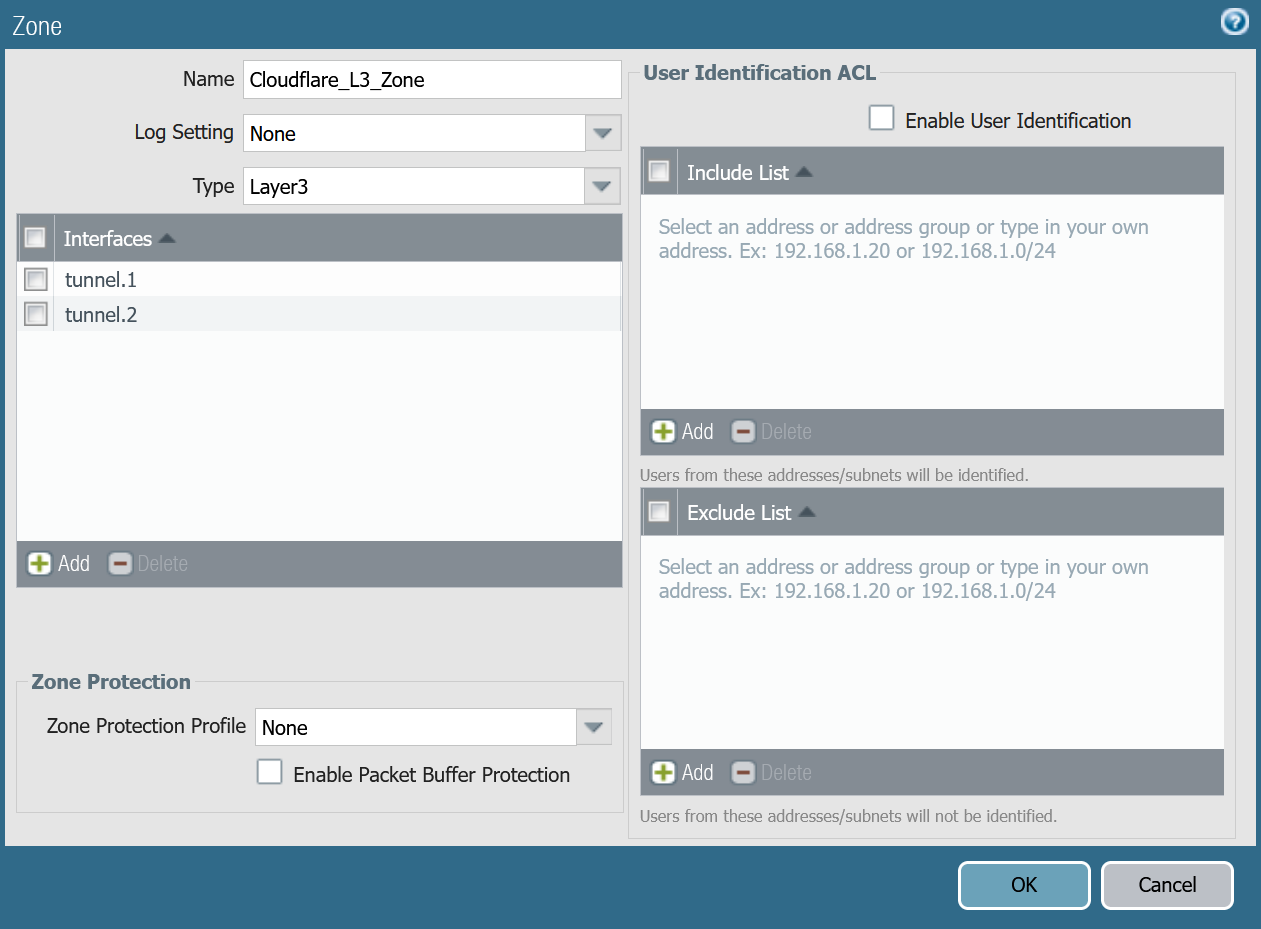 The Palo Alto interface showing the Cloudflare_L3_Zone