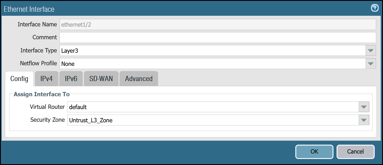 Set up ethernet1/2 on the dashboard